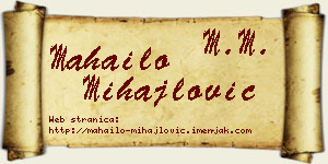 Mahailo Mihajlović vizit kartica